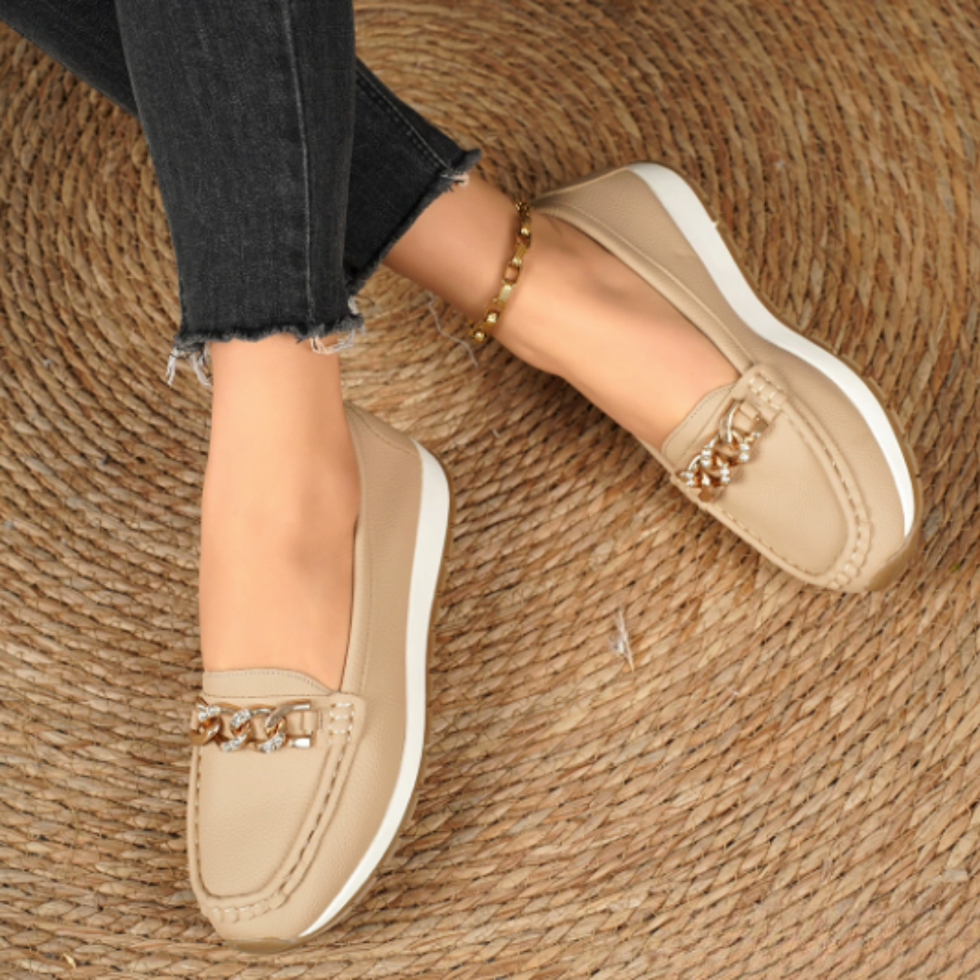 Evelyn | Mocasines con Hebilla de Brillantes