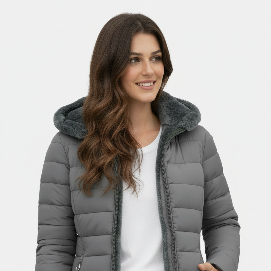 Beatrice | Cappotto Caldo con Fodera in Pelliccia Sintetica