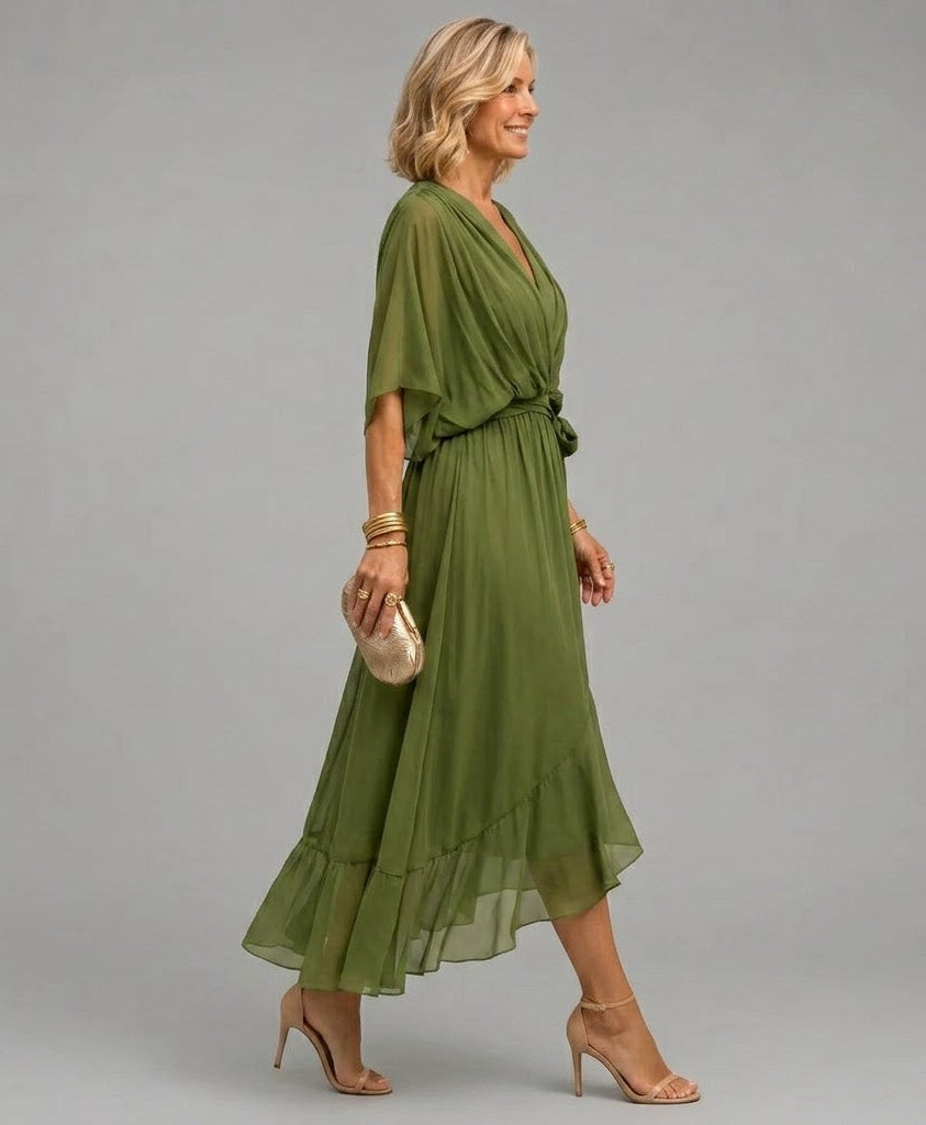 Mónica | Vestido Cruzado con Escote en V