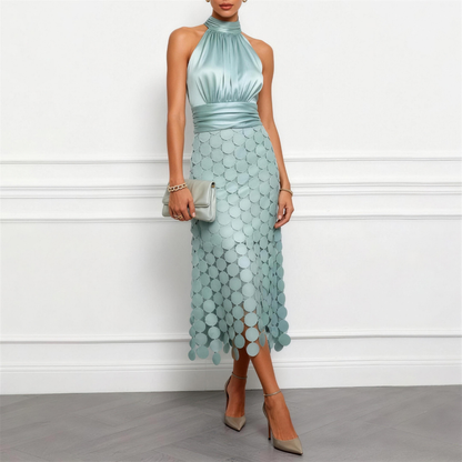 Celine | Abito Midi Elegante da Cerimonia