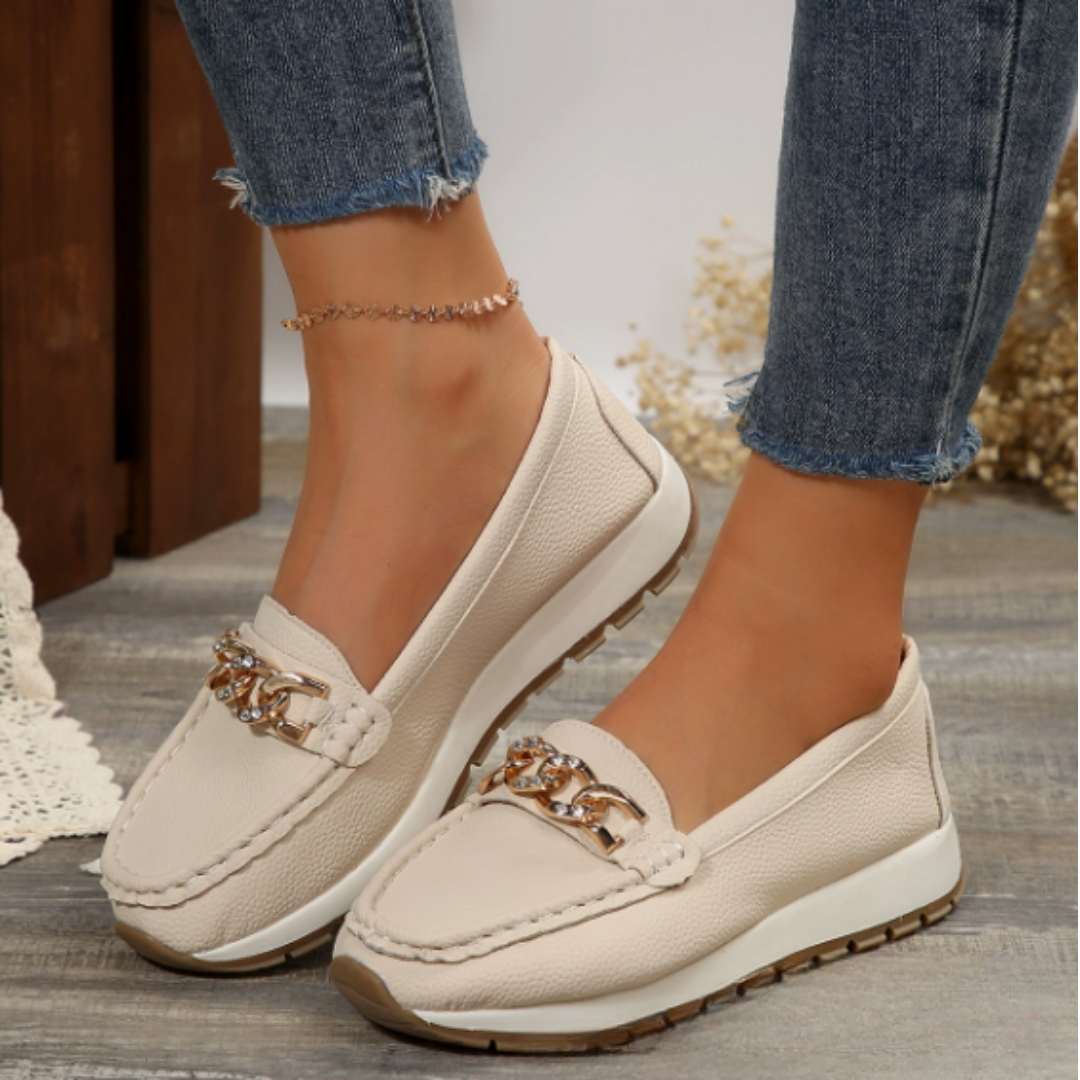 Evelyn | Mocasines con Hebilla de Brillantes