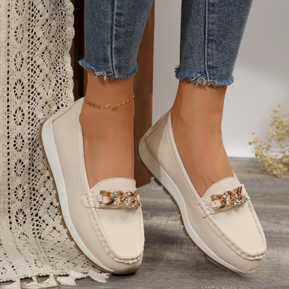 Evelyn | Mocasines con Hebilla de Brillantes
