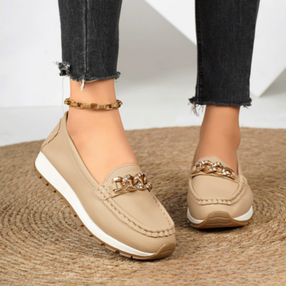 Evelyn | Mocasines con Hebilla de Brillantes