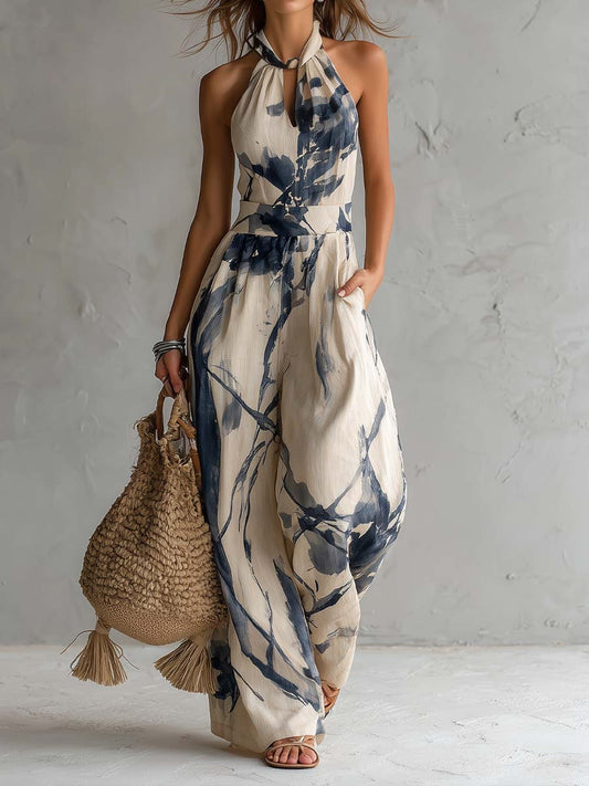 Sabryna | Jumpsuit Estampado de Pierna Ancha