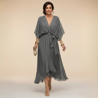Mónica | Vestido Cruzado con Escote en V