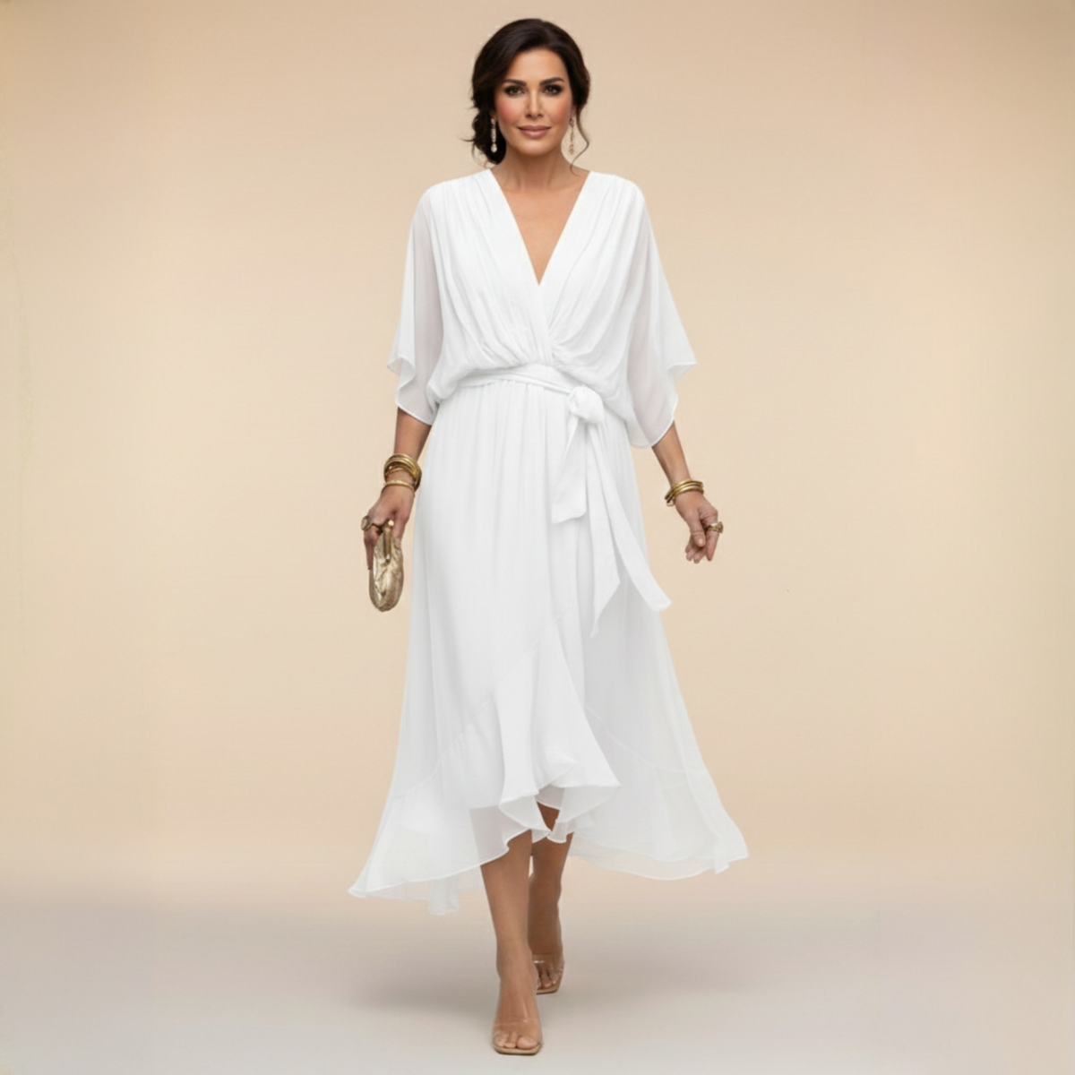 Mónica | Vestido Cruzado con Escote en V