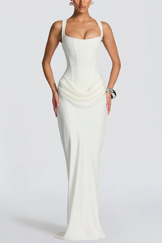 Éléonore | Abito Maxi con Scollo Quadrato