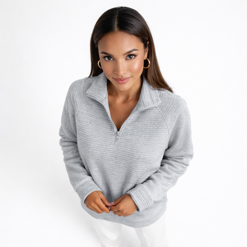 Helene | Maglione Scollo a V con Zip