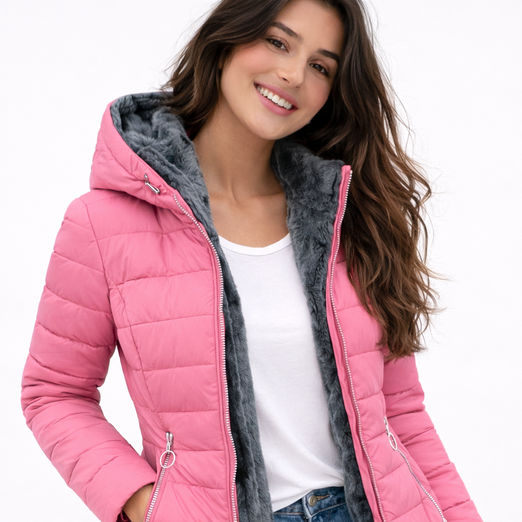 Beatrice | Cappotto Caldo con Fodera in Pelliccia Sintetica