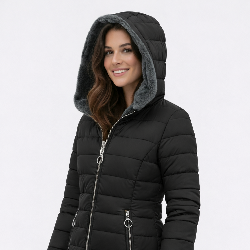 Beatrice | Cappotto Caldo con Fodera in Pelliccia Sintetica
