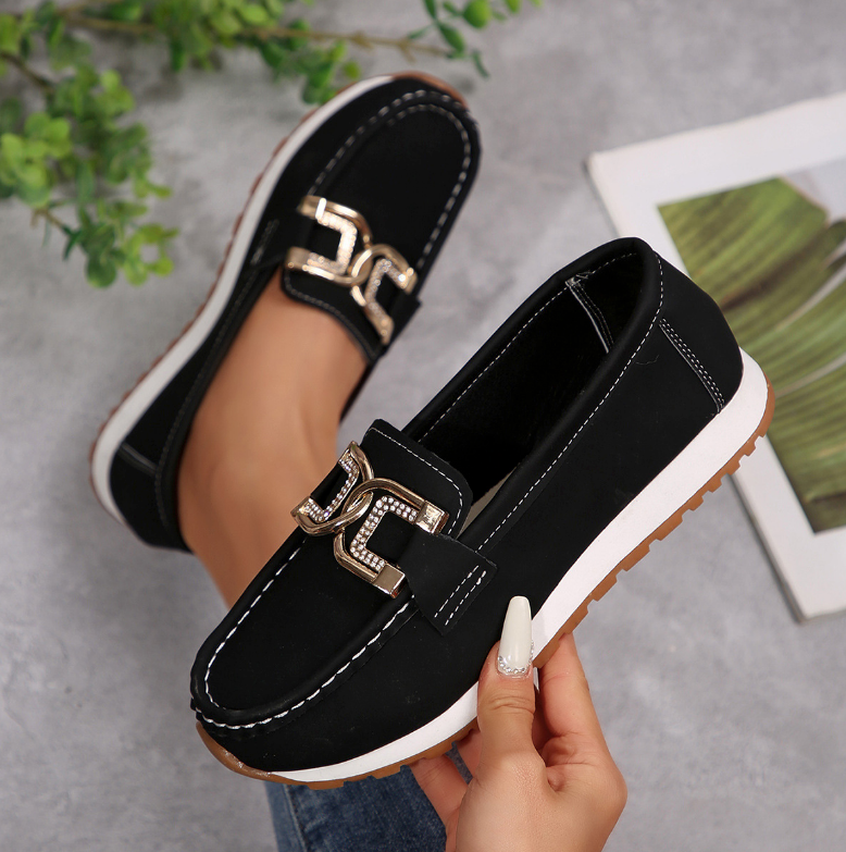 Emma | Mocasines Chic con Hebilla de Brillantes