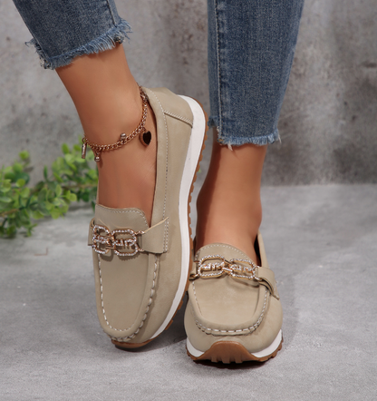 Emma | Mocasines Chic con Hebilla de Brillantes
