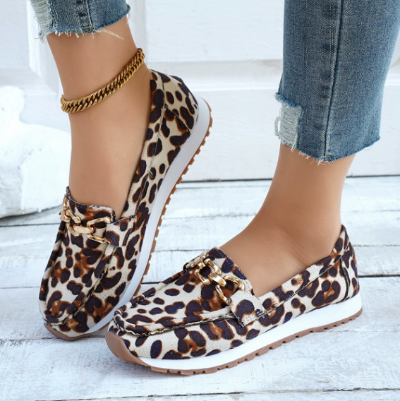 Everly | Mocasines de Animal Print