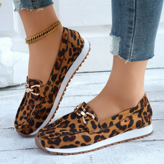 Everly | Mocasines de Animal Print