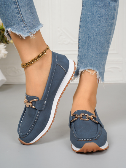 Ella | Mocasines Ortopédicos Planos con Hebilla