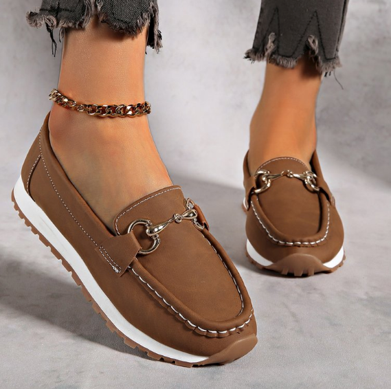 Elodie | Mocasines Planos con Hebilla