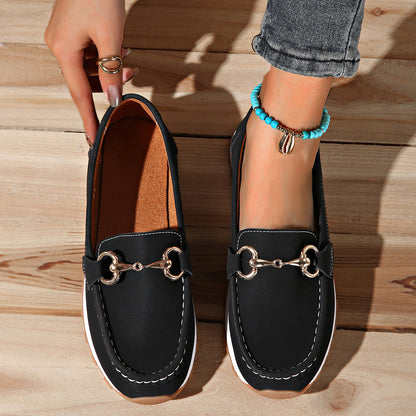 Elodie | Mocasines Planos con Hebilla