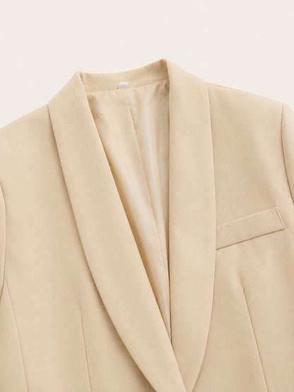 Genziana | Conjunto de Dos Piezas con Blazer Cuello Chal y Cinturón