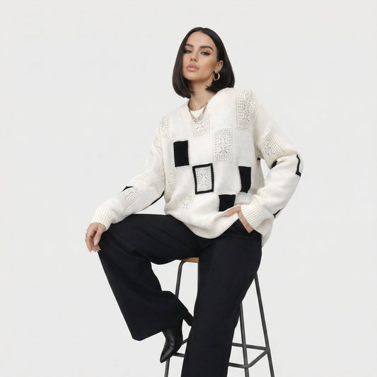 Alica | Maglione con Stampa Geometrica