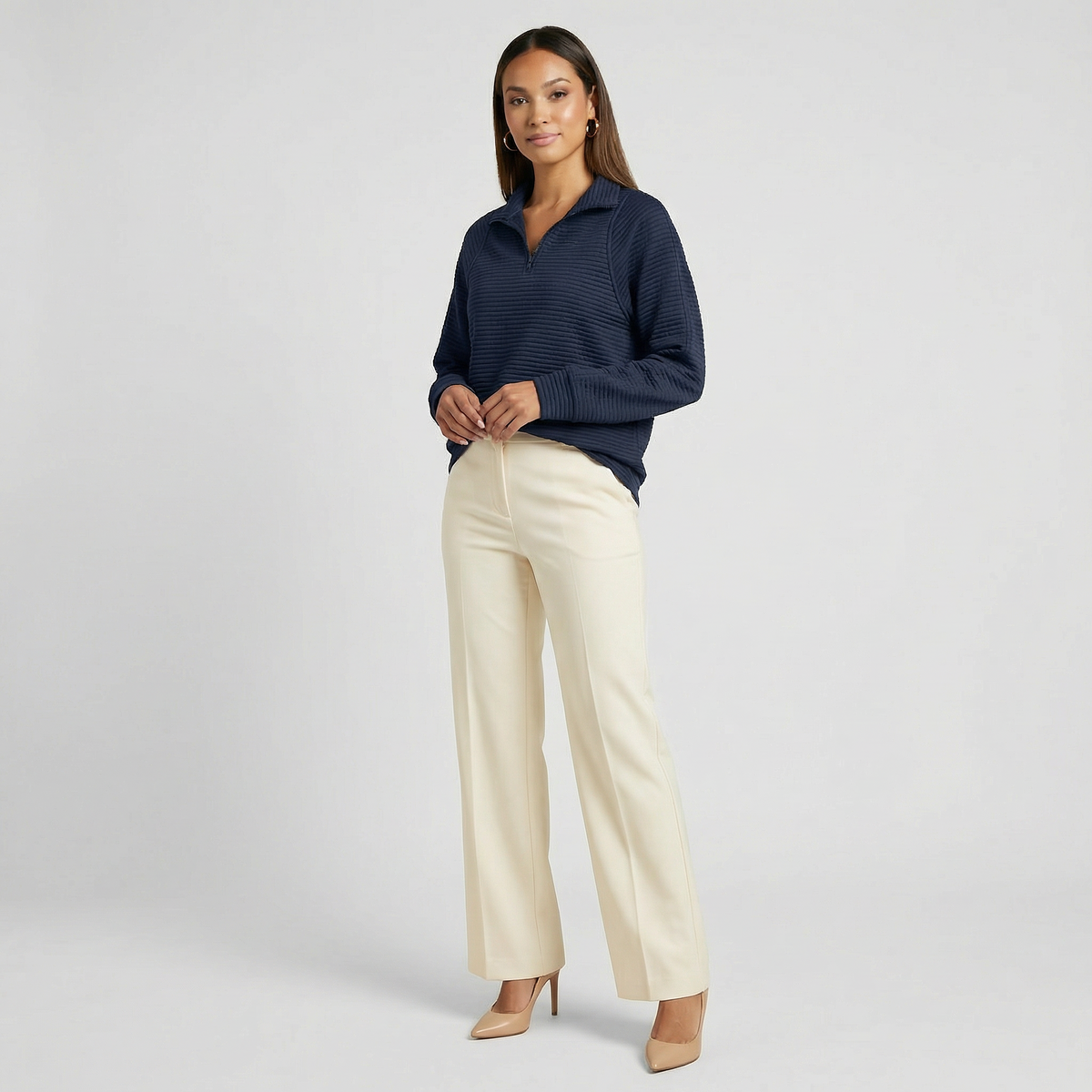 Helene | Maglione Scollo a V con Zip