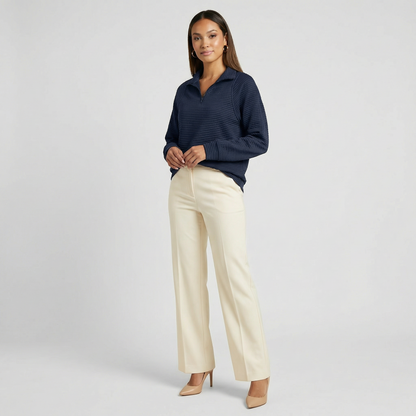 Helene | Maglione Scollo a V con Zip