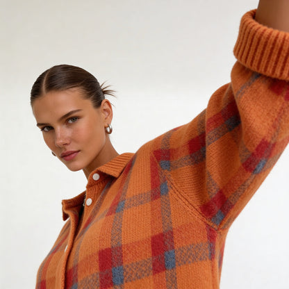 Mara | Cardigan in Maglia a Quadri