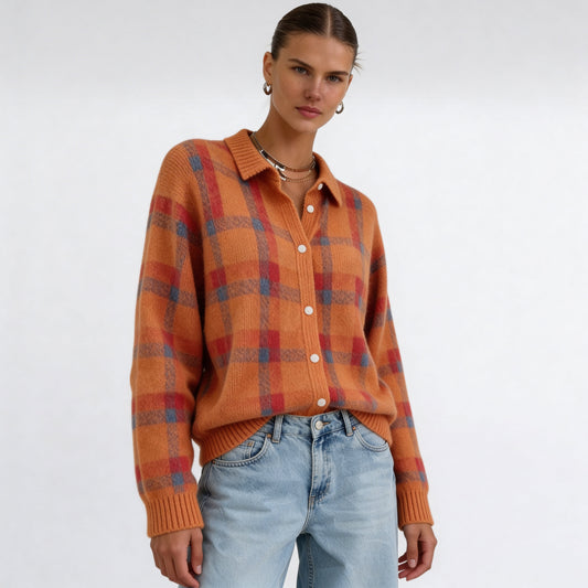 Mara | Cardigan in Maglia a Quadri