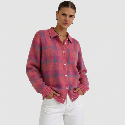 Mara | Cardigan in Maglia a Quadri