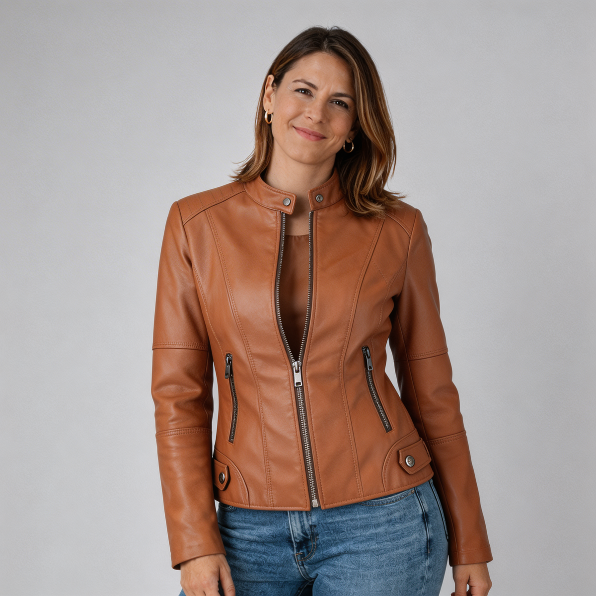 Romina | Cappotto Casual Effetto Pelle