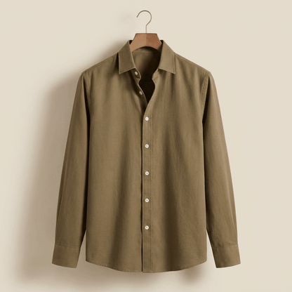 Leandro | Camisa de Algodón Perchado