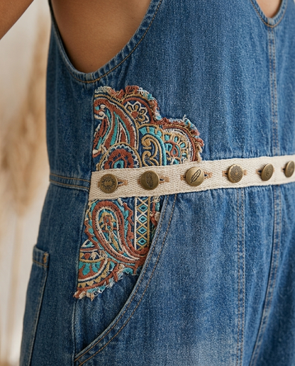 Triana | Enterizo Boho de Pierna Ancha