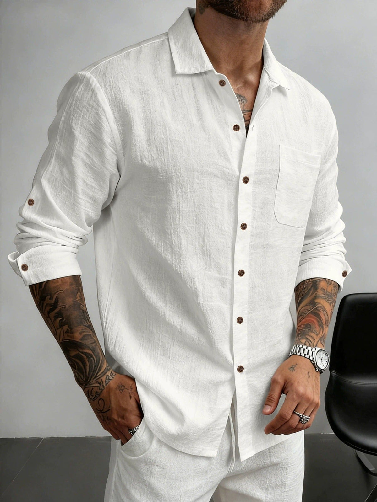 Marcelo | Camisa de Algodón Texturizado