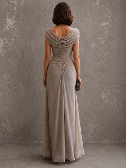 Jilliann | Vestido Largo Drapeado sin Mangas